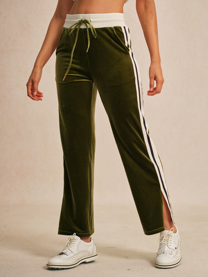 UltraSoft Velvet 40 Inch Stretch Drawstring Wide Leg Pants