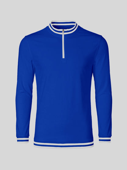 Playful Nautical Men's Golf Shirt Quarterzip UPF50+