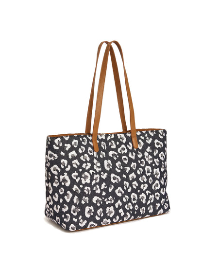 Leopard Jacquard Canvas Everyday Tote