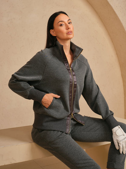 Chaqueta de manga larga UltraSoft con ribetes