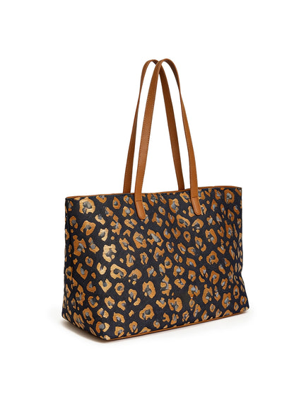 Leopard Jacquard Canvas Everyday Tote