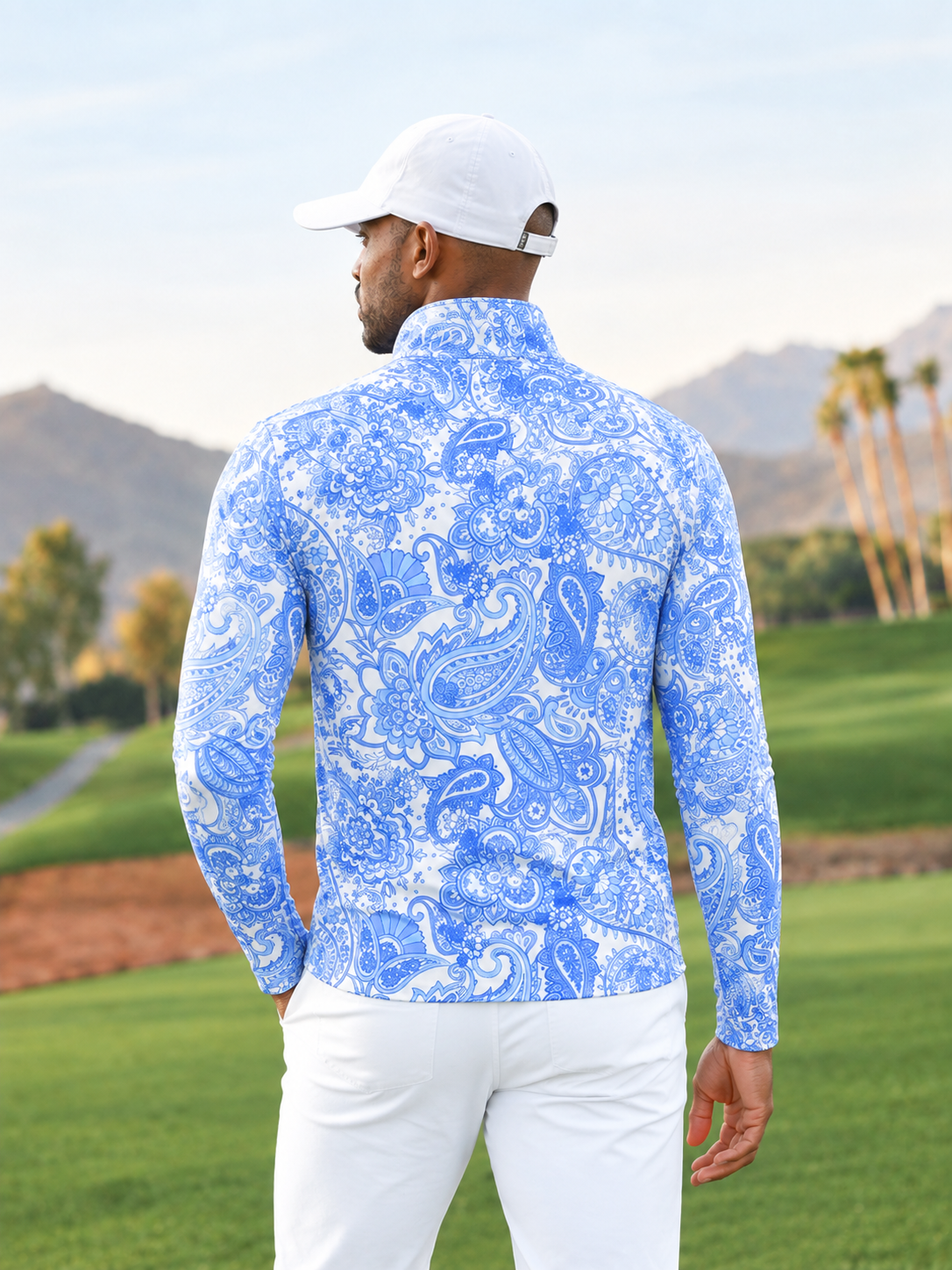 Mystical Boho Men's Golf Shirt Quarterzip UPF50+