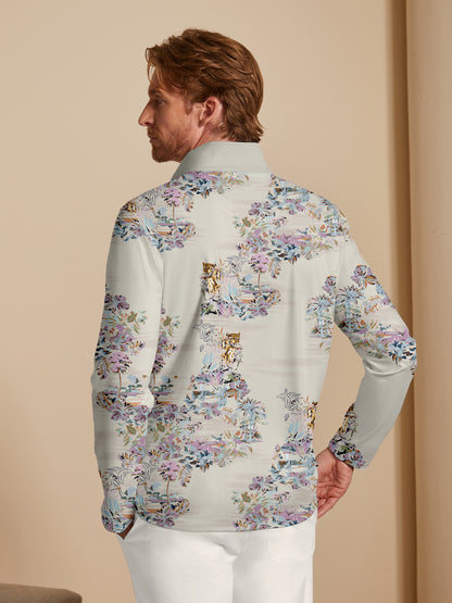 Botanical Energy Men's Golf Shirt Quarterzip UPF50+