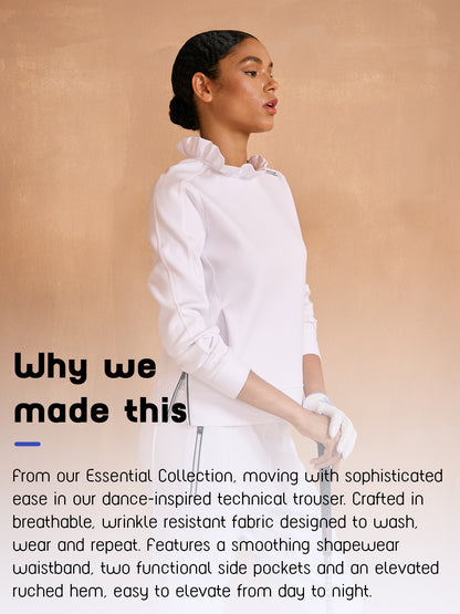More Than Basic Ruffle Collar Golf Sweatshirt