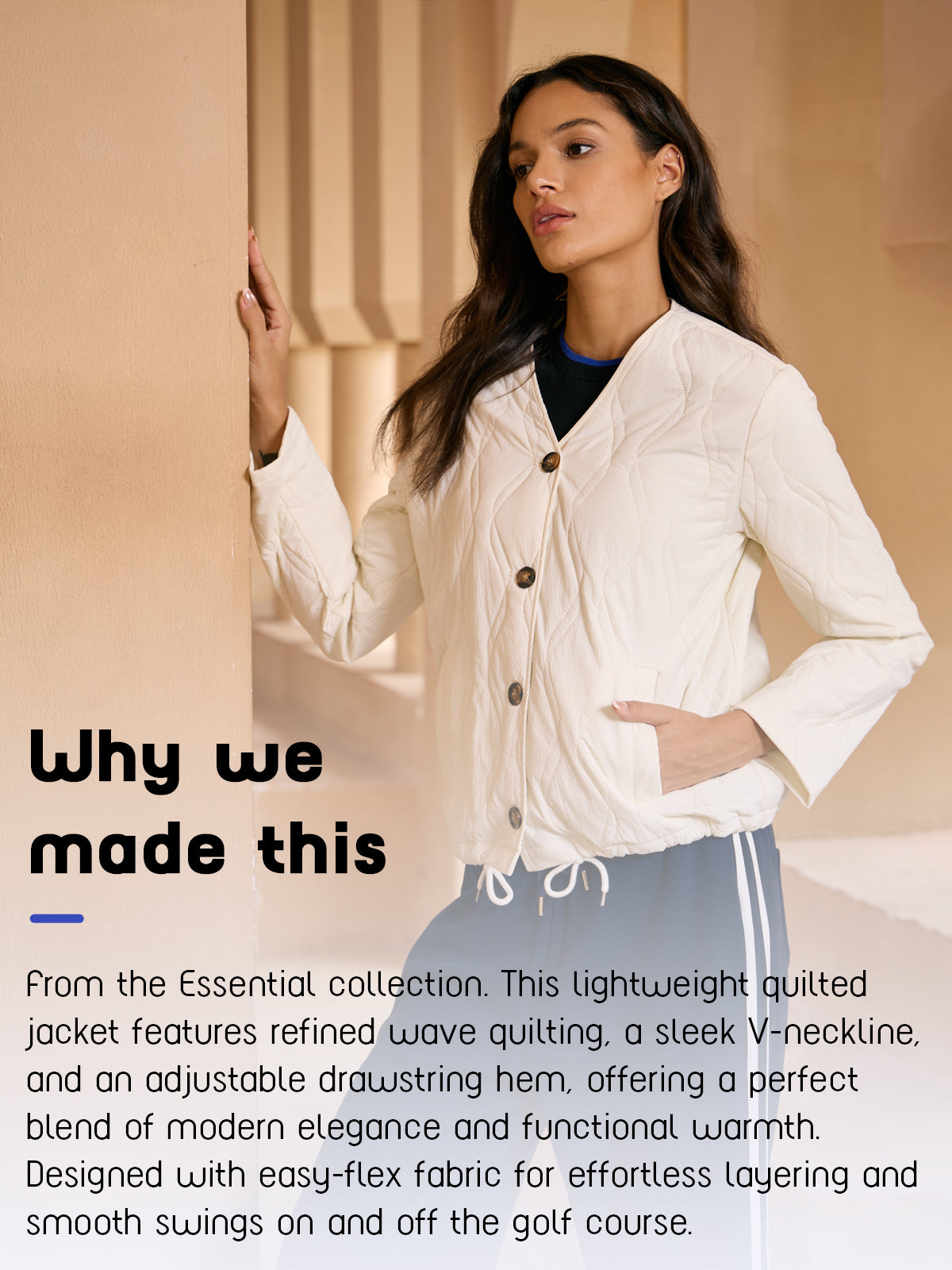 Crisp Couture Quilting Button Puffer Jacket