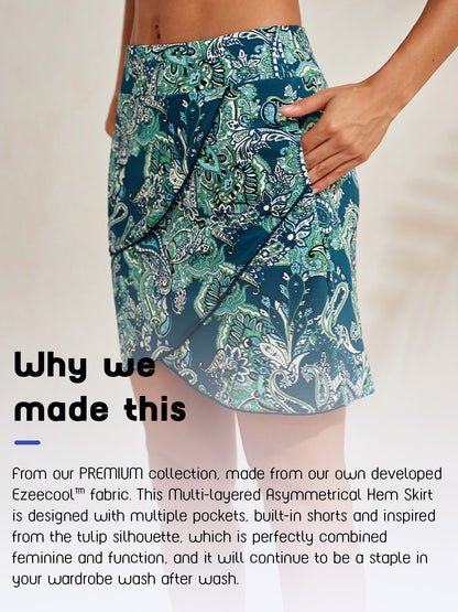 Premium 18,5-Zoll asymmetrischer Skort UPF50+