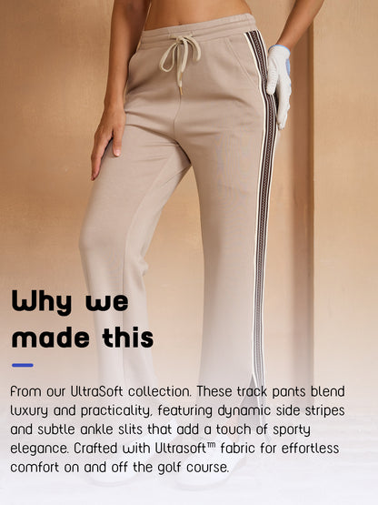 UltraSoft Stripe Trimmed Drawstring Wide Leg Pants