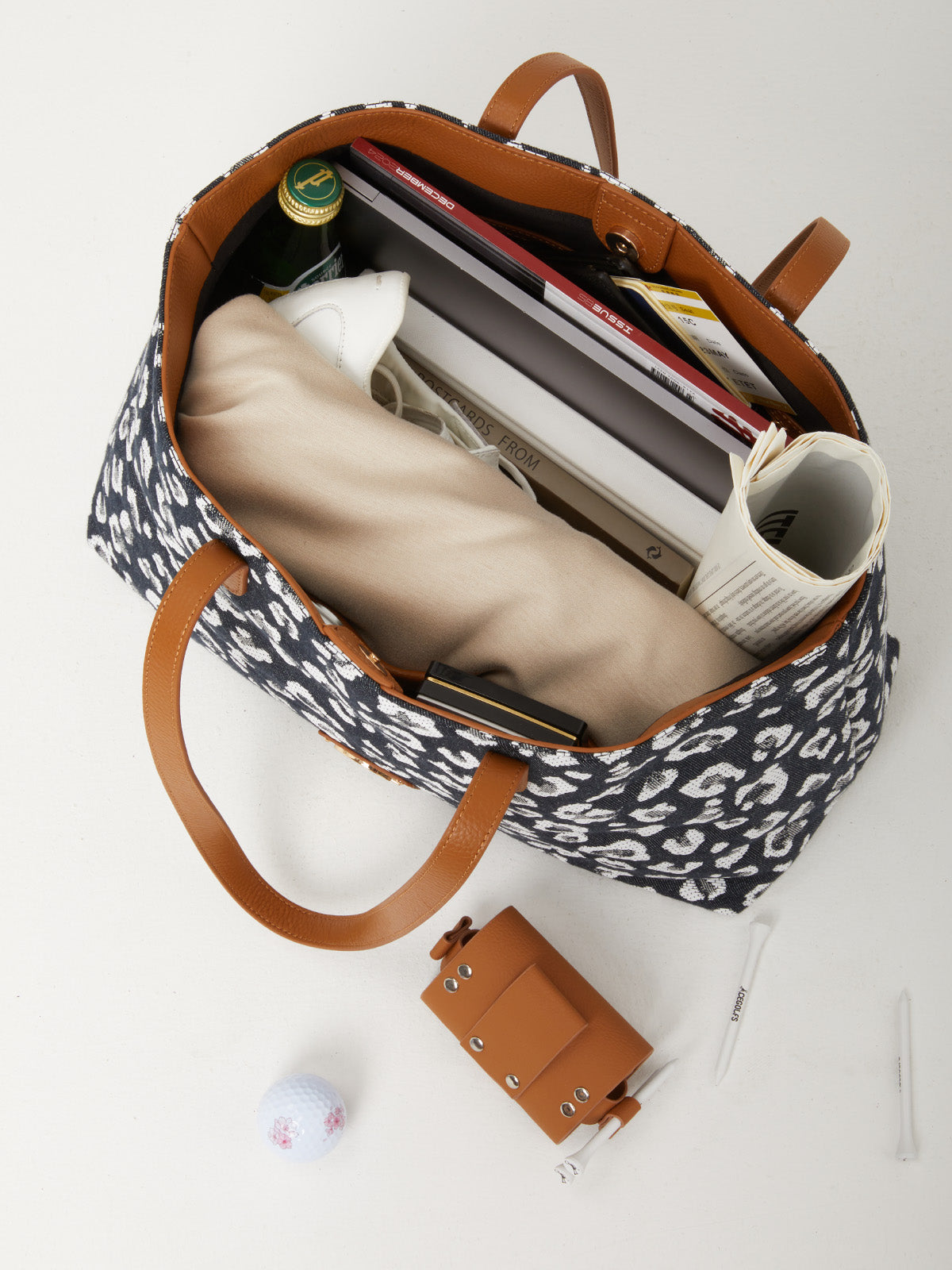 Leopard Jacquard Canvas Everyday Tote