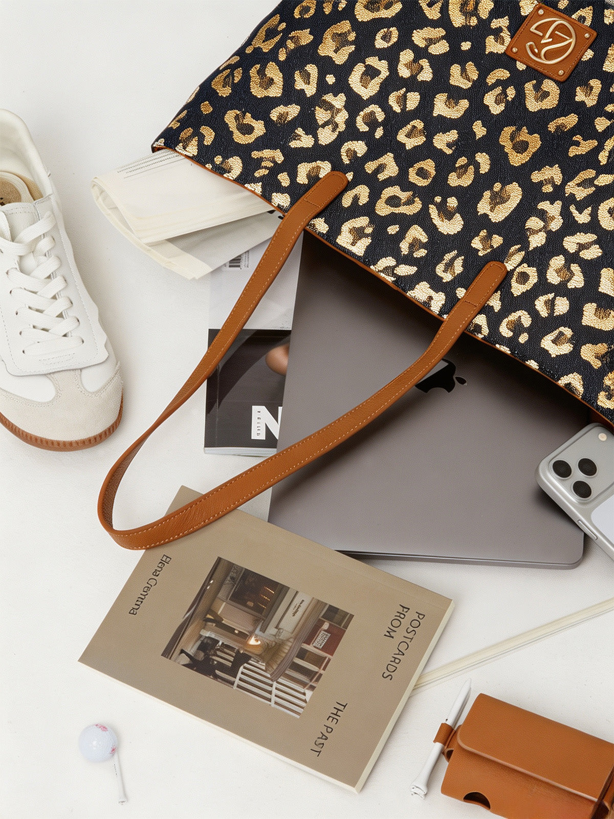 Leopard Jacquard Canvas Everyday Tote