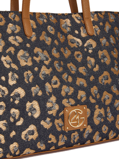 Leopard Jacquard Canvas Everyday Tote