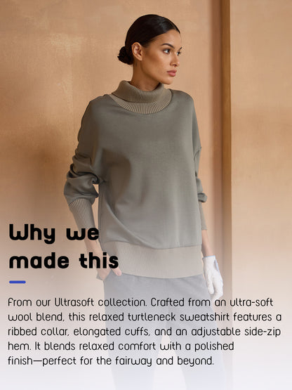 UltraSoft Wool Long Sleeve Knit Stitching Sweatshirt