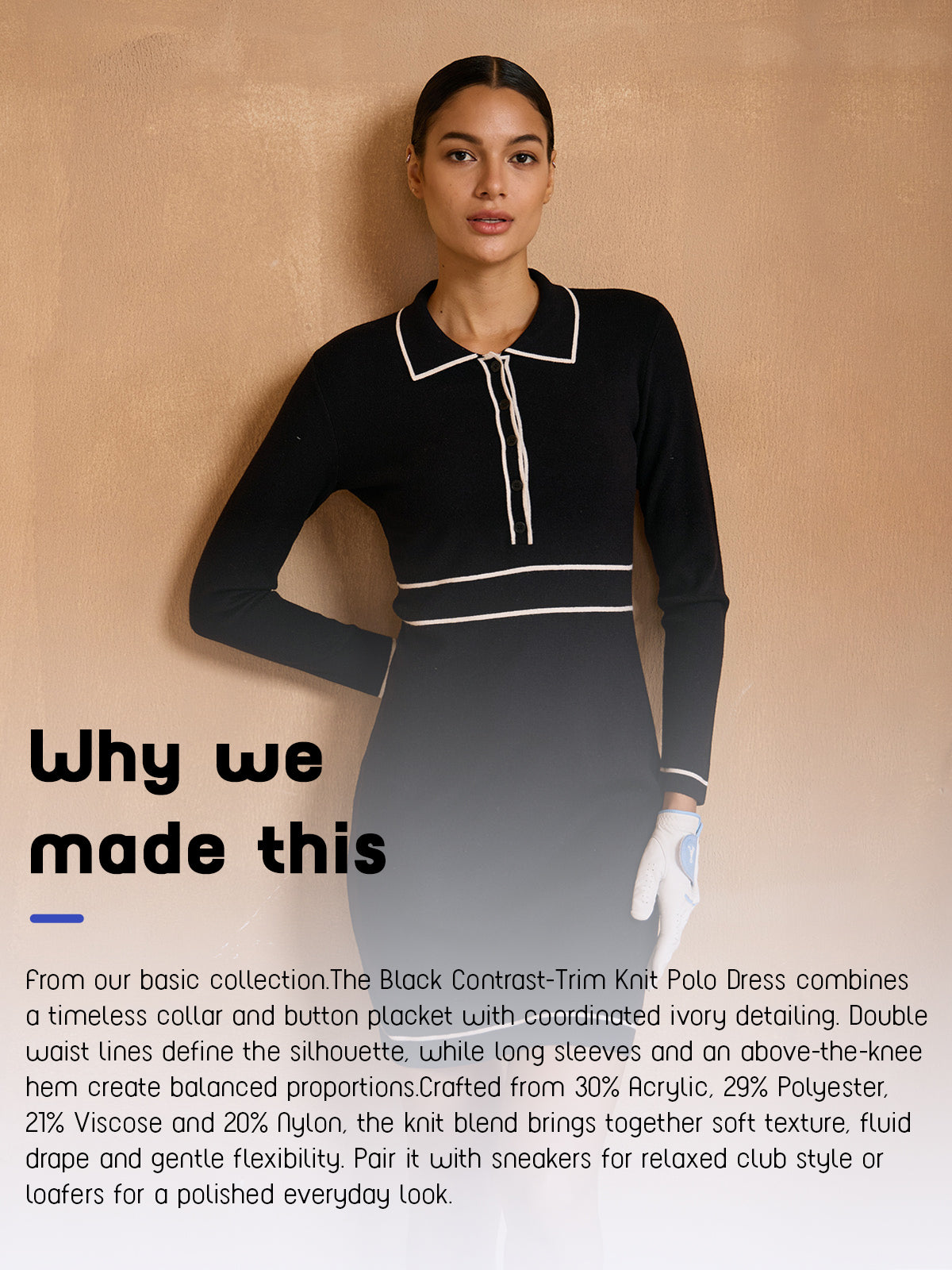 More Than Basic Trimmed Button Down Knit Dress