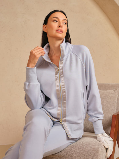 Chaqueta de manga larga UltraSoft con ribetes