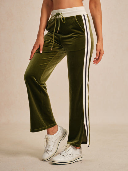 UltraSoft Velvet 40 Inch Stretch Drawstring Wide Leg Pants