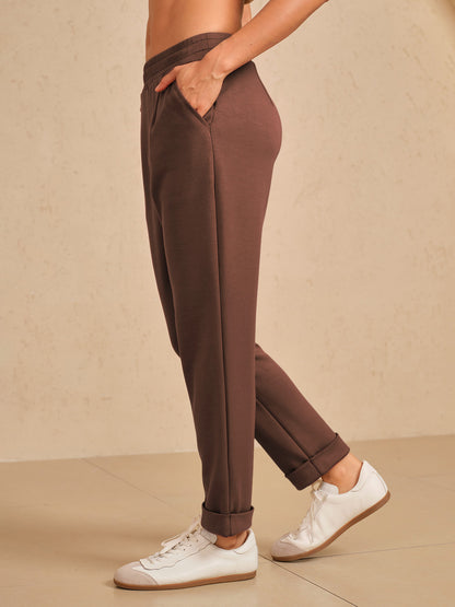 Ultraweiche Stretch-Hose mit verstecktem Kordelzug und Bündchen