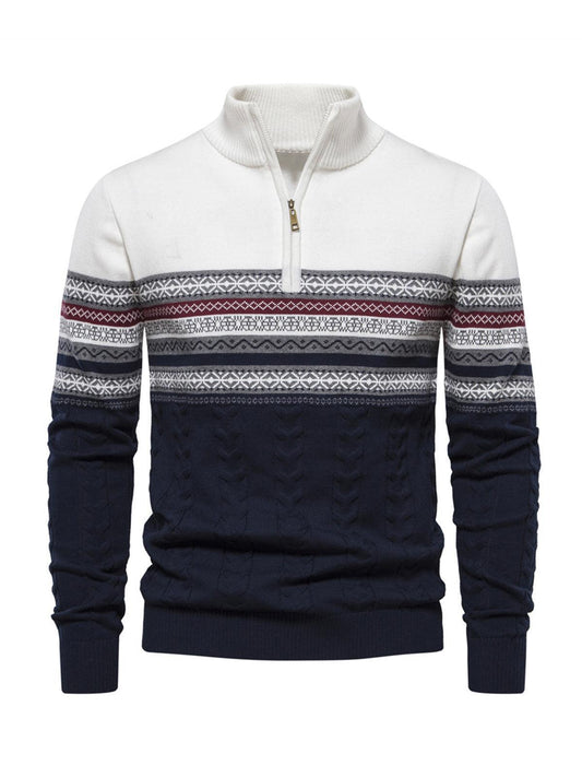 Mehr als nur ein Basic Herren Golf Pullover mit Viertel-Reißverschluss