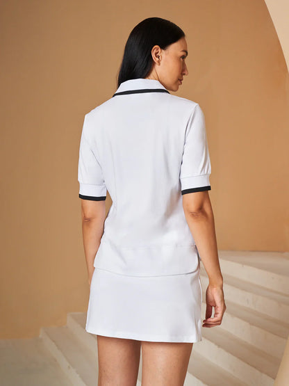 Crisp Couture Short Sleeve Polo Top UPF50+