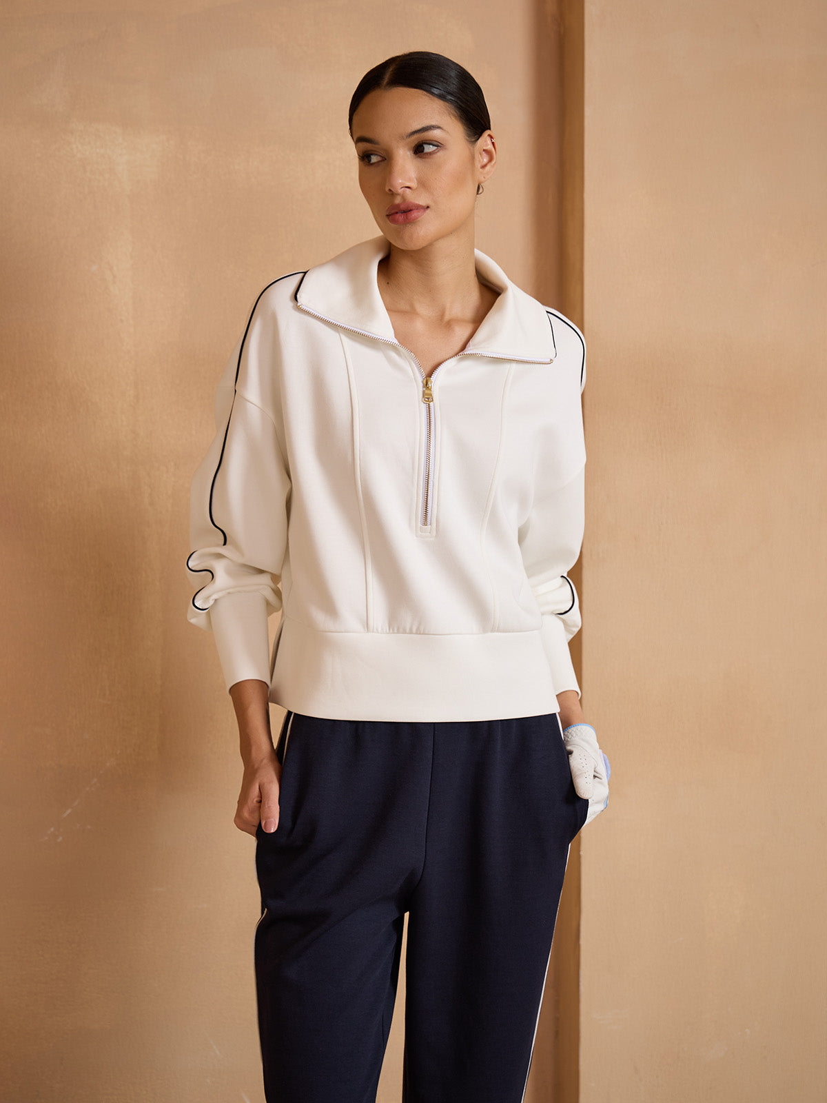 UltraSoft Wool Long Sleeve Trimmed Sweatshirt