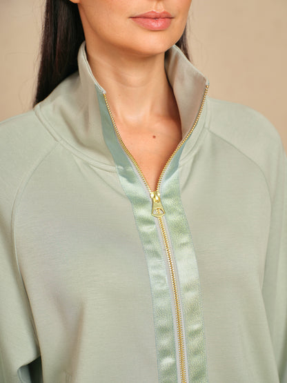 Chaqueta de manga larga UltraSoft con ribetes