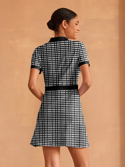 기본 이상의 반소매 A라인 드레스 UPF50+