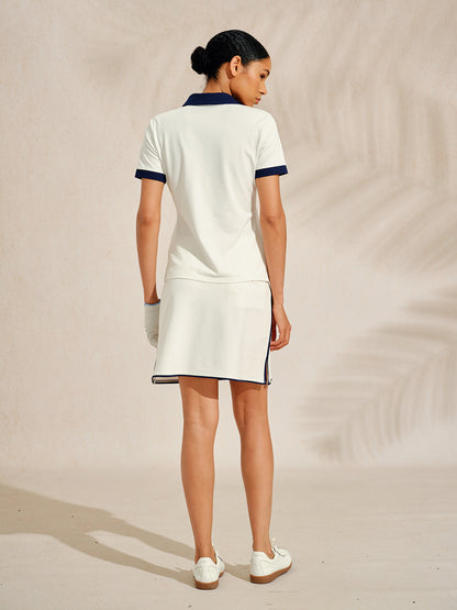 Navycore Short Sleeve Color Block Pique Golf Shirt