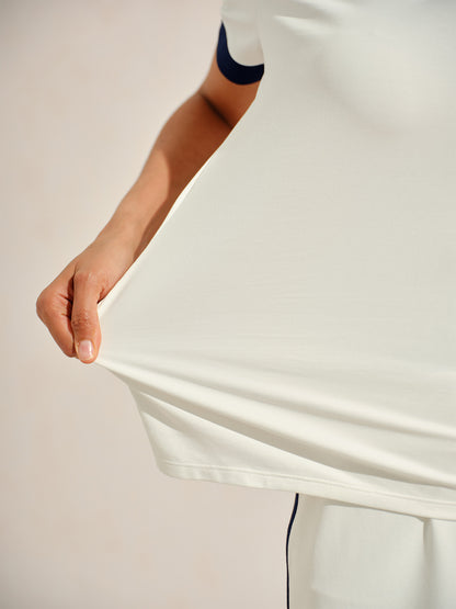 Navycore Short Sleeve Color Block Pique Golf Shirt
