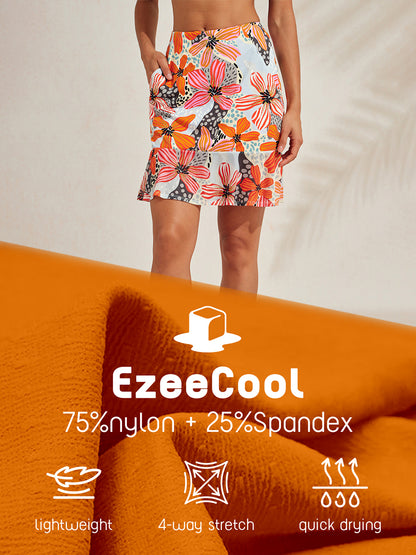 Premium 19 Inch A-Line Ruffle Skort UPF50+