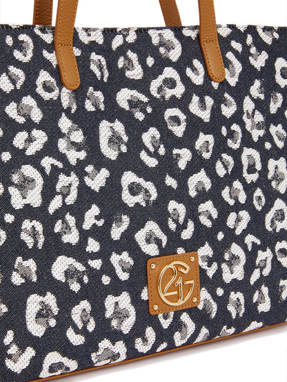 Leopard Jacquard Canvas Everyday Tote