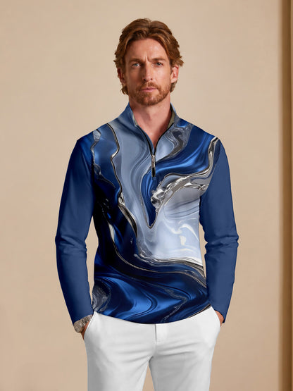 Inked Skins Men's Golf Shirt Quarterzip UPF50+