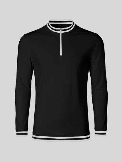 Playful Nautical Men's Golf Shirt Quarterzip UPF50+
