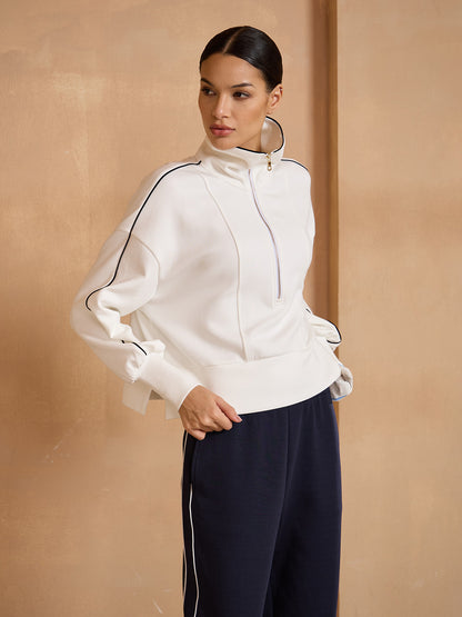 UltraSoft Wool Long Sleeve Trimmed Sweatshirt