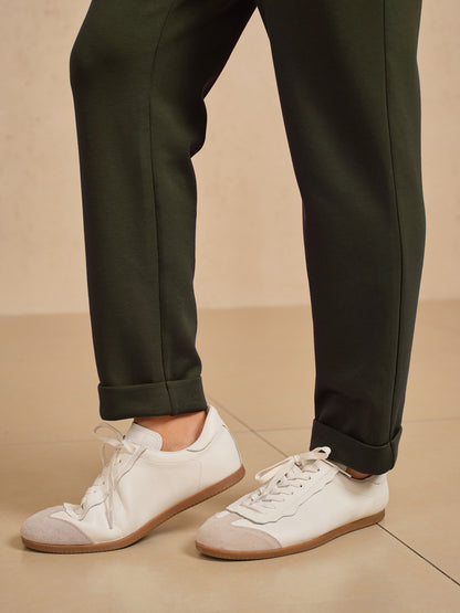 Ultraweiche Stretch-Hose mit verstecktem Kordelzug und Bündchen