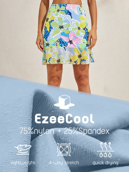 Premium 19 Inch A-Line Ruffle Skort UPF50+