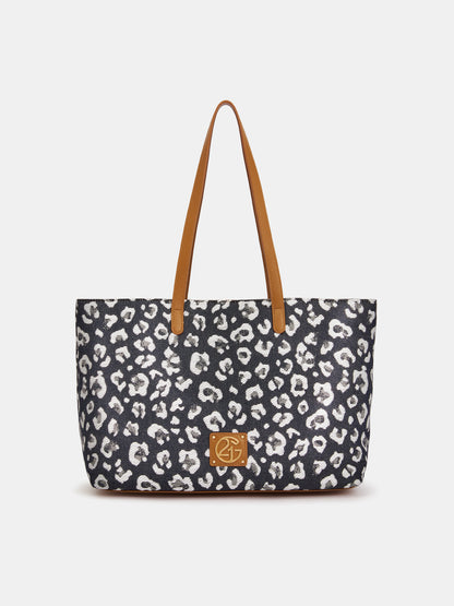 Leopard Jacquard Canvas Everyday Tote