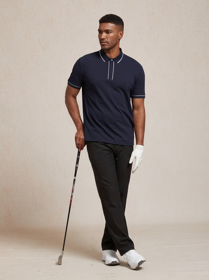 NaturalComfy Polo da Uomo con Rifiniture a Contrasto
