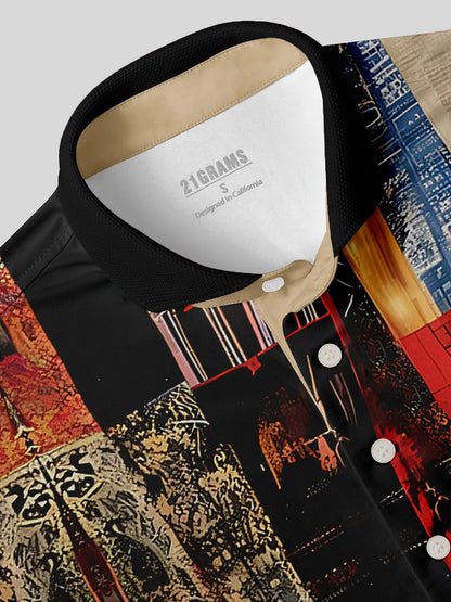 Polo da uomo con collo a costine non così classico UPF50+