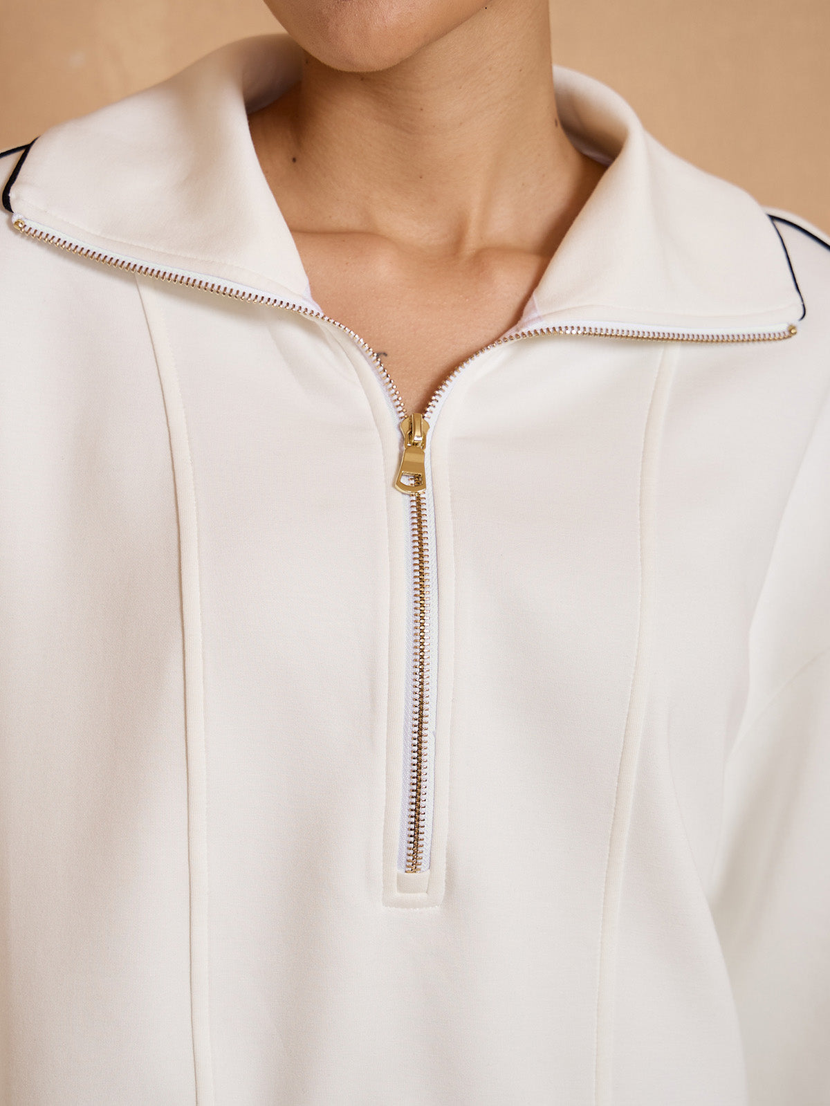 UltraSoft Wool Long Sleeve Trimmed Sweatshirt
