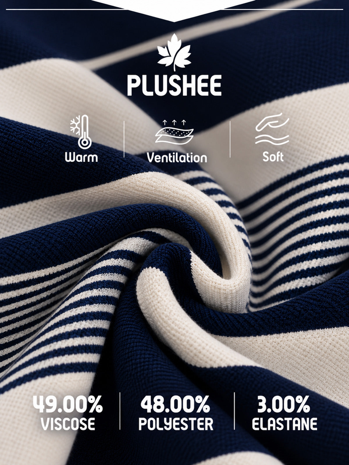 More Than Basic Striped Pique Golf Sweatshirt
