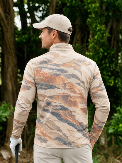 Wildlife Party Men's Golf Shirt Quarterzip UPF50+