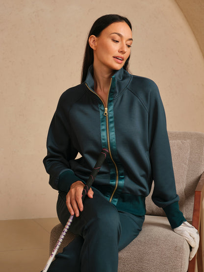 Chaqueta de manga larga UltraSoft con ribetes