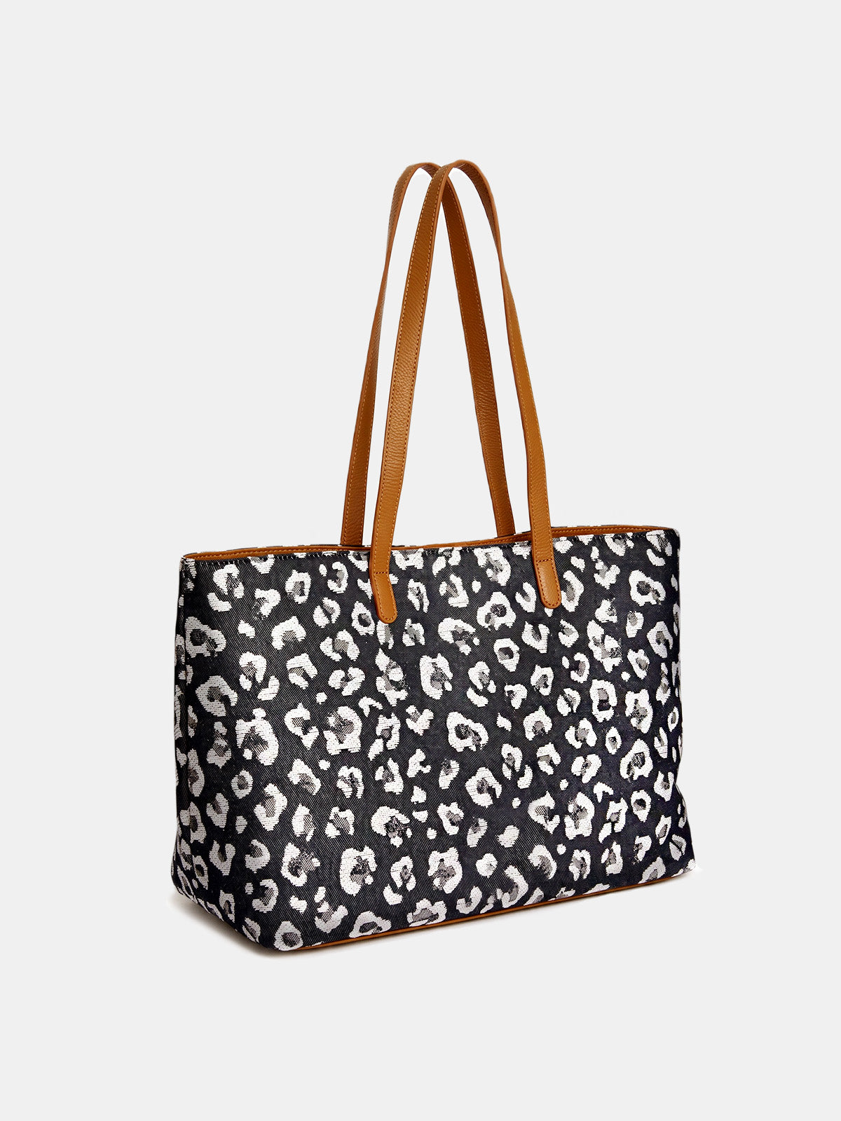 Leopard Jacquard Canvas Everyday Tote