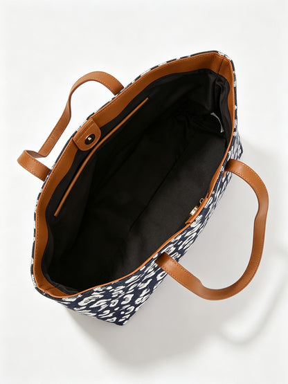 Leopard Jacquard Canvas Everyday Tote