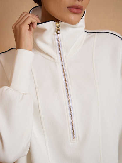 UltraSoft Wool Long Sleeve Trimmed Sweatshirt