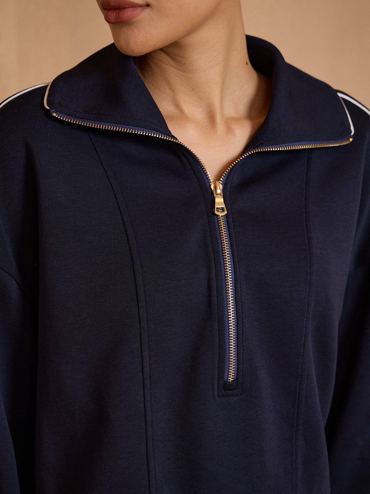 UltraSoft Wool Long Sleeve Trimmed Sweatshirt