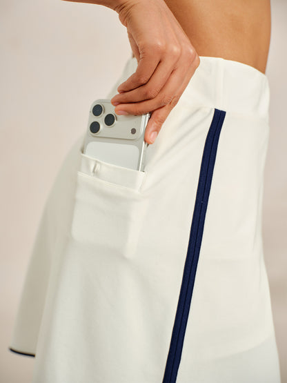 Navycore 19 Inch Trimmed Pique Skort
