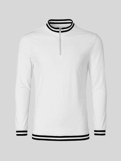 Playful Nautical Men's Golf Shirt Quarterzip UPF50+