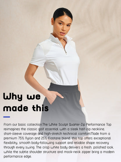 Meer dan basic T-shirt met korte mouwen en kwart-rits UPF50+