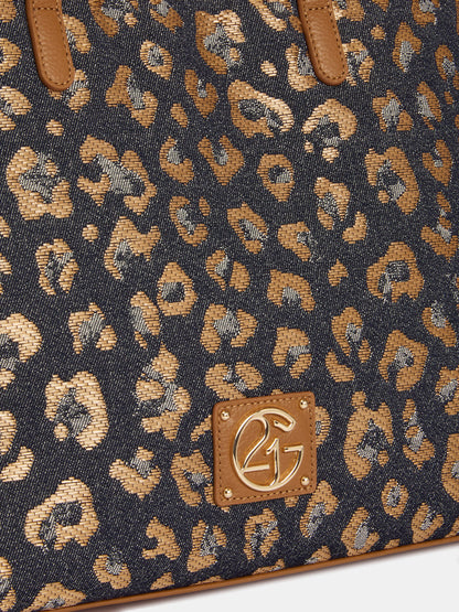 Leopard Jacquard Canvas Everyday Tote