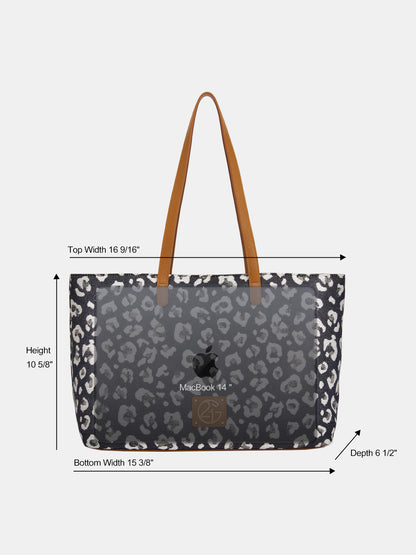 Leopard Jacquard Canvas Everyday Tote