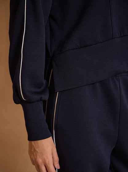 UltraSoft Wool Long Sleeve Trimmed Sweatshirt